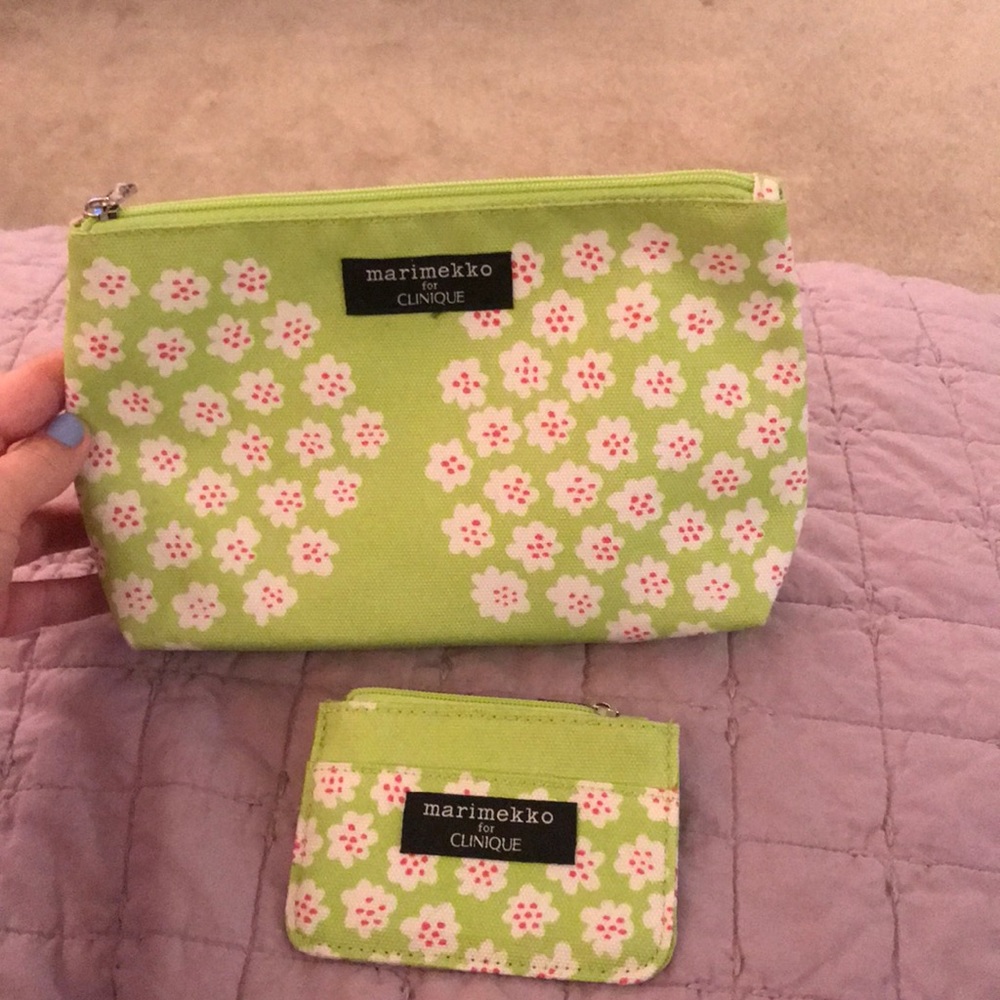 Clinique make up bag and small mini bag